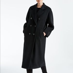 MaxMara Black 101801 Madame Icon Coat sz 6
